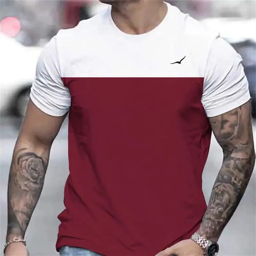 Men's T-shirt 3D Printing Athletic Clothing Simple Short Sleeve